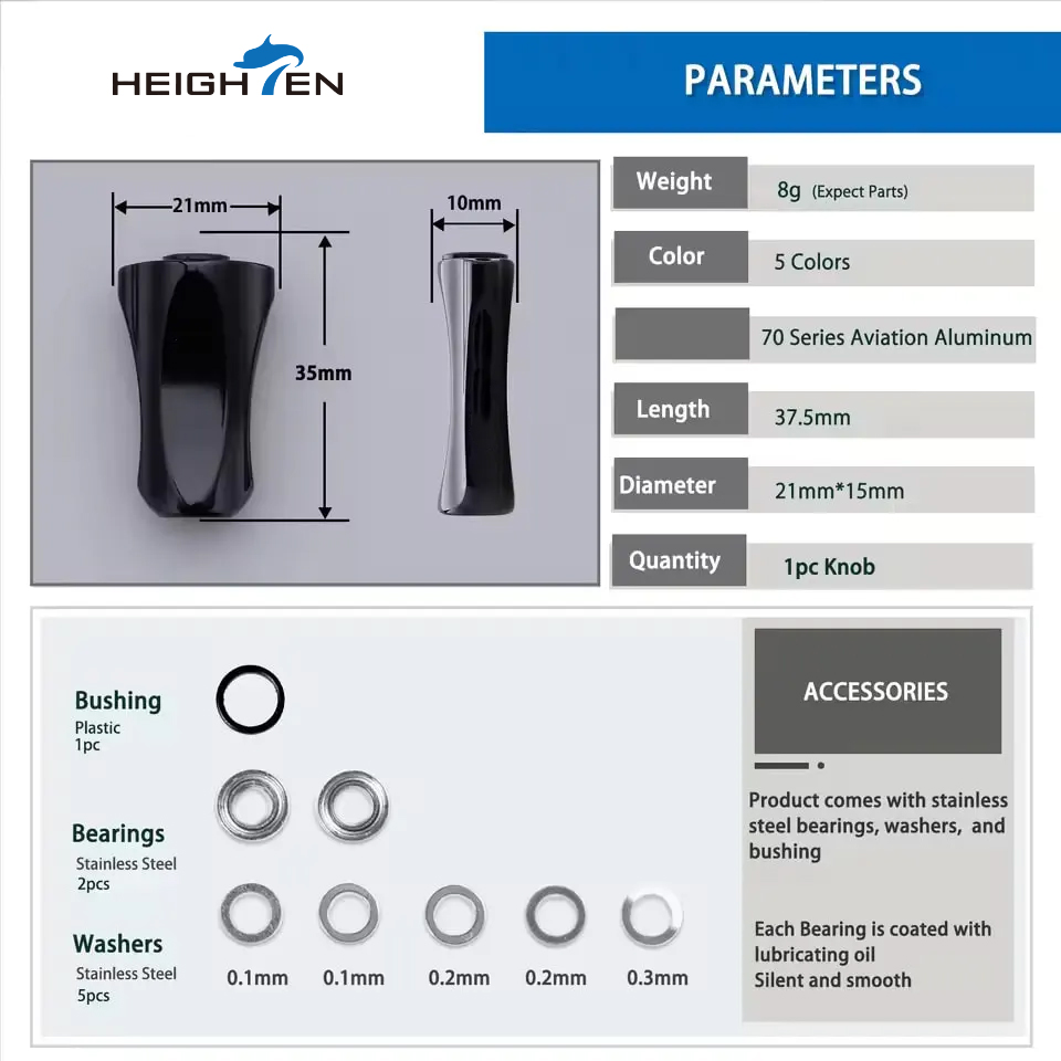 HEIGHTEN 21mm Reel Handle Alum - مراجعة Reel Drag Knob وسعره