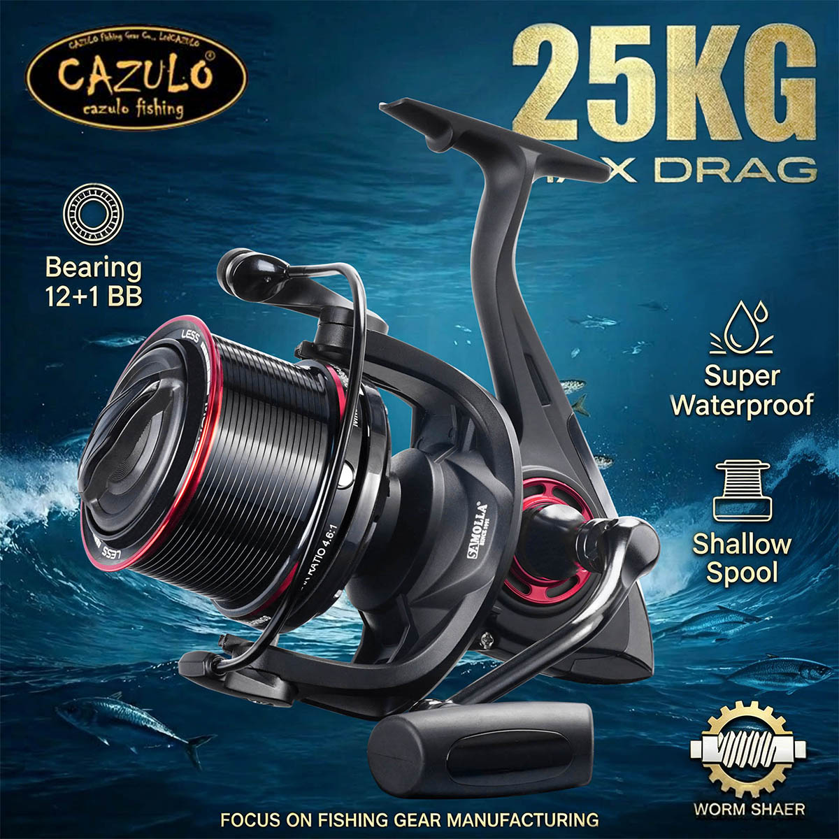CAZULO Long Cast Spinning Reel - مراجعة Surf Reel وسعره