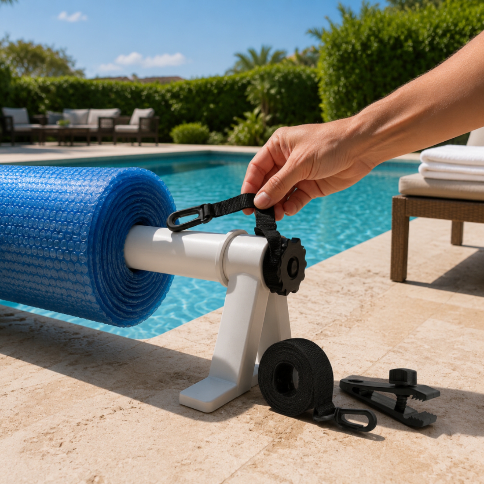 8 Pieces Solar Blanket Strap K - مراجعة Reel Cover وسعره