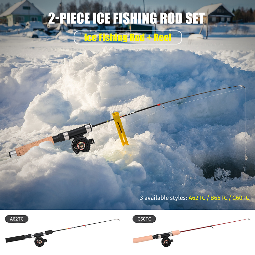 1 Set Fishing Rod With Fishing - مراجعة Ice Fishing Reel وسعره