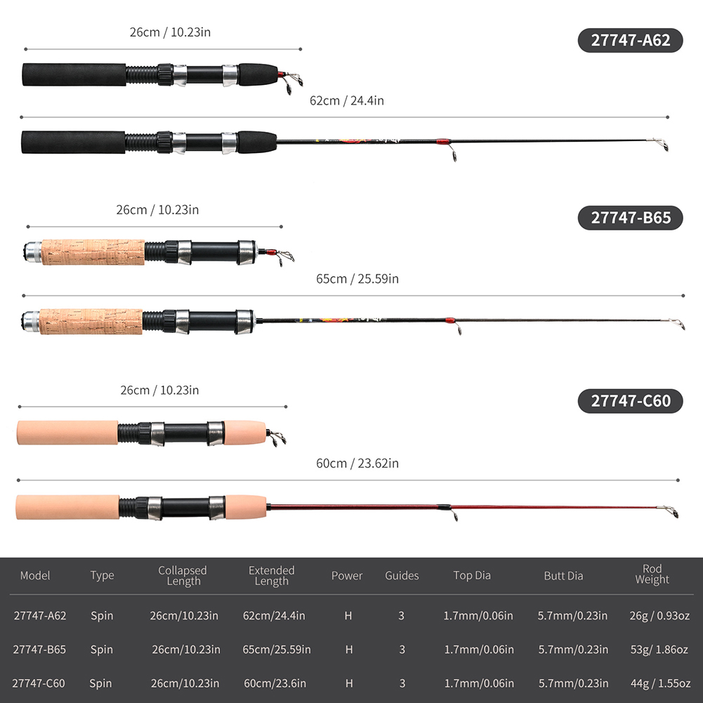 1 Set Fishing Rod With Fishing - مراجعة Ice Fishing Reel وسعره