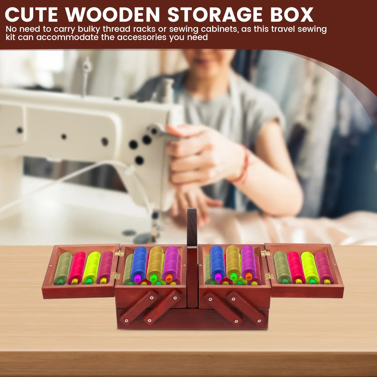 Expandable Sewing Thread Box W - مراجعة Reel Case وسعره