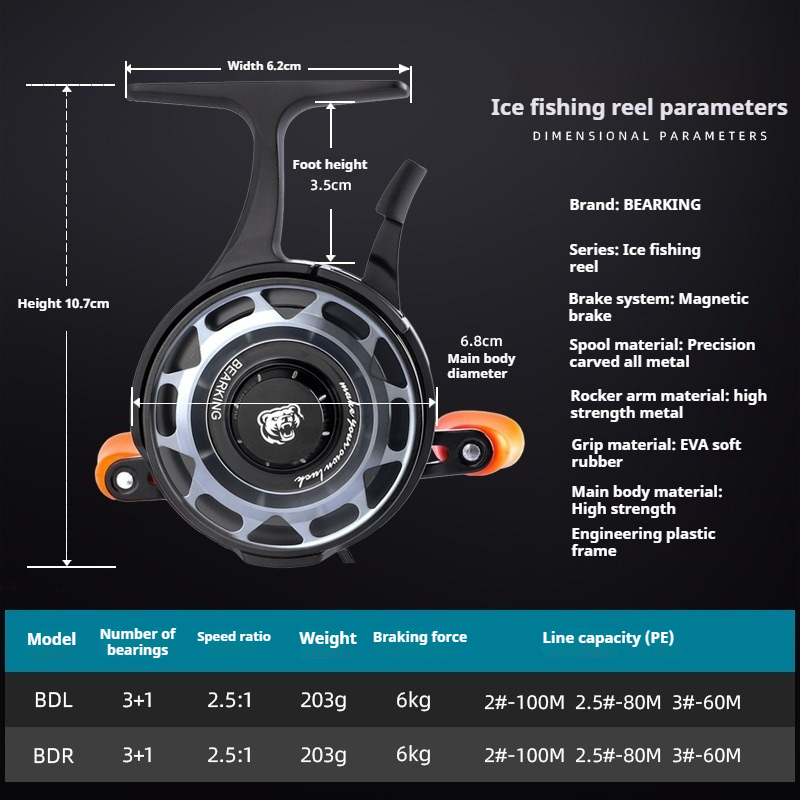 Winter Ice Fishing Reel, Micro - مراجعة Ice Fishing Reel وسعره