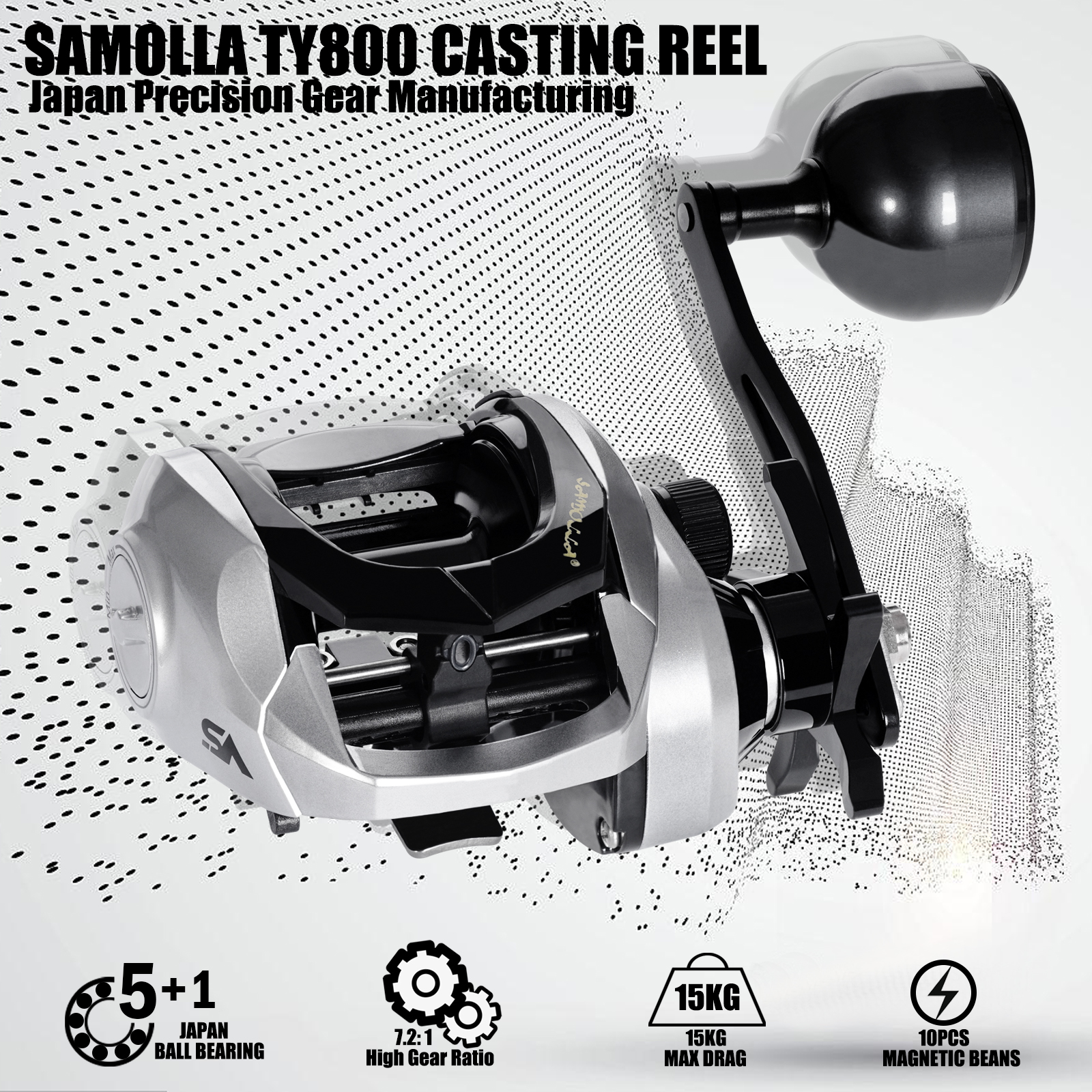 SAMOLLA Large New Baitcasting  - مراجعة Trolling Reel وسعره